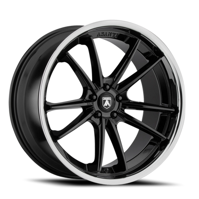 Asanti Black Label Sigma 20x10.5 +38 5x120mm 74.1mm Gloss Black Chrome Lip