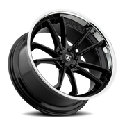 Asanti Black Label Sigma 20x10.5 +38 5x120mm 74.1mm Gloss Black Chrome Lip