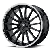 Asanti Black Label Beta 20x10.5 +38 5x112mm 72.6mm Gloss Black Chrome Lip