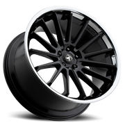 Asanti Black Label Beta 20x10.5 +38 5x112mm 72.6mm Gloss Black Chrome Lip