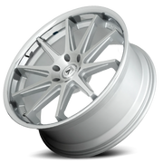 Asanti Black Label Emperor 22x10 +30 5x120mm 74.1mm Brushed Silver Chrome Lip