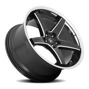 Asanti Black Label Regal 20x10.5 +38 5x114.3mm 72.6mm Gloss Black Milled-Chrome Lip