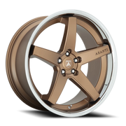 Asanti Black Label Regal 22x9 +15 5x115mm 72.6mm Satin Bronze Chrome Lip