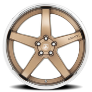 Asanti Black Label Regal 22x9 +15 5x115mm 72.6mm Satin Bronze Chrome Lip