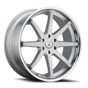 Asanti Black Label Kaiser 22x9.5 +30 5x120mm 74.1mm Brushed Silver Chrome Lip
