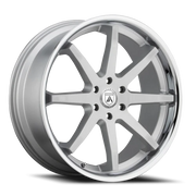 Asanti Black Label Kaiser 24x10 +30 6x135mm 87.1mm Brushed Silver Chrome Lip