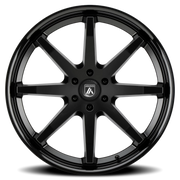 Asanti Black Label Kaiser 20x9 +30 5x114.3mm 72.6mm Satin Black Gloss Black Lip