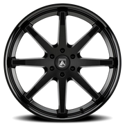 Asanti Black Label Kaiser 22x9.5 +30 6x139.7mm 100.5mm Satin Black Gloss Black Lip