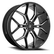 Asanti Black Label Monarch Truck 22x9.5 +20 6x139.7mm 106.1mm Gloss Black Milled