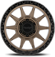 American Racing AR202 16x8 +0 6x139.7mm 106.25mm Matte Bronze Black Lip