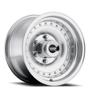 American Racing Outlaw I 15x10 -38 6x139.7mm 108mm Machined Silver Clear Coat