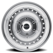 American Racing Outlaw I 15x10 -38 6x139.7mm 108mm Machined Silver Clear Coat