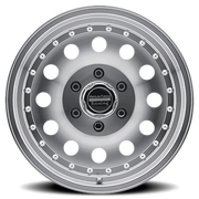 American Racing Outlaw II 15x7 -6 6x139.7mm 108mm Machined Silver Clear Coat