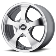 American Racing AR895 14x6 +35 5x100mm 72.6mm Dark Silver Machined Face