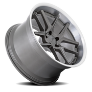 American Racing AR942 20x11 -6 5x115mm 71.5mm Matte Gunmetal Machined Lip