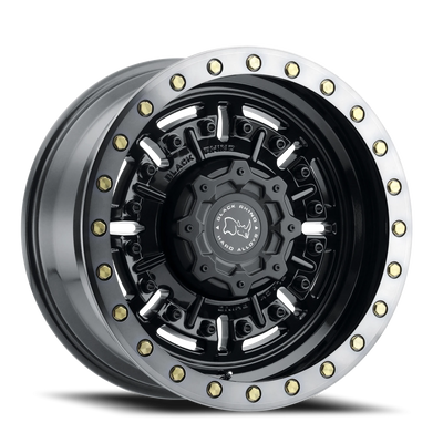 Black Rhino Abrams 17x9.5 -18 8x165.1mm 122.1mm Gloss Gunblack Machined Dark Tint Lip