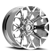 Fittipaldi Offroad Alpha Series 22x12 -44 8x165.1mm 125.2mm Chrome Mirror Coat Chrome