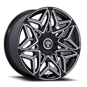 DUB Anomaly 24x10 +15 5x115mm 74.1mm Gloss Black Milled