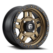Fuel Anza UTV 15x7 +13 4x156mm 132mm Bronze Black Ring