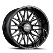 Lock Offroad Apex 20x10 -18 5x127mm 87.1mm Gloss Black Milling