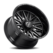 Lock Offroad Apex 20x9 +1 5x127mm 87.1mm Gloss Black Milling