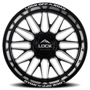 Lock Offroad Apex 20x10 -18 5x127mm 87.1mm Gloss Black Milling