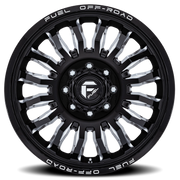 Fuel Arc Dually 22x8.25 +104 8x200mm 142mm Gloss Black Milled