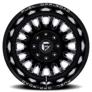 Fuel Arc Dually 22x8.25 -240 8x165.1mm 121.5mm Gloss Black Milled