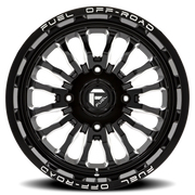 Fuel Arc UTV 24x7 +13 4x137mm 110.1mm Gloss Black Milled