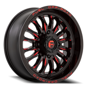 Fuel Arc UTV 20x7 +13 4x137mm 110.1mm Gloss Black Milled Red