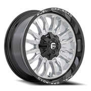 Fuel Arc 20x10 -18 6x135mm 106.1mm Silver Brushed Face-Milled Black Lip