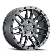 Black Rhino Arches 19x8 +30 5x114.3mm 76.1mm Brushed Gunmetal Black Lip Edge-Black Bolts