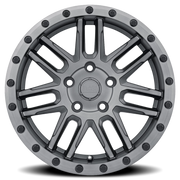 Black Rhino Arches 19x8 +20 5x112mm 66.6mm Brushed Gunmetal Black Lip Edge-Black Bolts