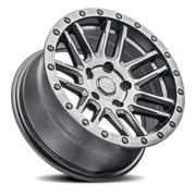 Black Rhino Arches 17x9.5 +12 6x139.7mm 112.1mm Brushed Gunmetal Black Lip Edge-Black Bolts