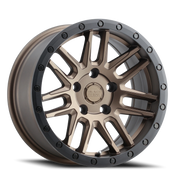 Black Rhino Arches 18x8 +30 5x120mm 76.1mm Matte Bronze Black Lip Edge-Black Bolts