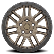Black Rhino Arches 19x8 +20 5x112mm 66.6mm Matte Bronze Black Lip Edge-Black Bolts
