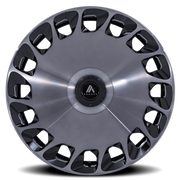 Asanti Black Label Aristocrat 20x10.5 +38 5x112mm 74.1mm Gloss Black Machined Face-Double Dark Tint