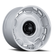 US Mags Arlington 22x9 +15 5x127mm 78.1mm Silver Matte Black Center-DC Lip