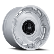 US Mags Arlington 20x8.5 +1 6x139.7mm 106.1mm Silver Matte Black Center-DC Lip