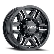 Ultra Armageddon 053 Trailer 16x6.5 +0 8x165.1mm 125mm Gloss Black Diamond Cut Accents-Clear Coat