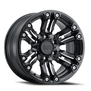 Black Rhino Asagai 18x9.5 -18 5x127mm 71.6mm Matte Black Machined Spoke-Stainless Bolts