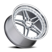 TSW Ascari 20x10.5 +40 5x120mm 76.1mm Silver Mirror Cut Face-Mirror Cut Lip