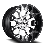 Fuel Assault 20x10 -18 8x180mm 124.2mm Chrome Gloss Black Lip