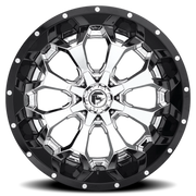 Fuel Assault 22x10 -13 6x135mm 106.1mm Chrome Gloss Black Lip