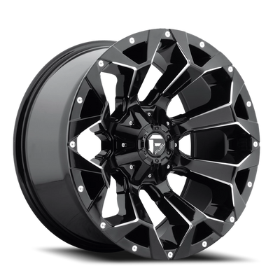 Fuel Assault 20x9 +20 8x180mm 124.3mm Gloss Black Milled