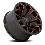 Fuel Assault 20x9 +20 5x139.7mm 110.1mm Matte Black Milled-Red Tint
