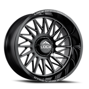 Lock Offroad Assault 22x10 -18 5x127mm 87.1mm Gloss Black Milling