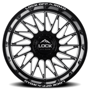 Lock Offroad Assault 22x10 -18 5x127mm 87.1mm Gloss Black Milling