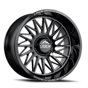 Lock Offroad Assault 20x10 -18 8x170mm 125.2mm Gloss Black Milling