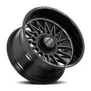 Lock Offroad Assault 20x10 -18 8x165.1mm 125.2mm Gloss Black Milling